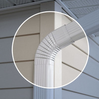 ELBOW "B" 3"X4" ALUM WHT (Pack of 1)