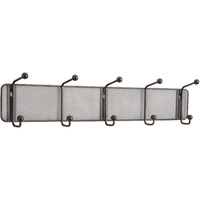 Onyx Mesh Wall Rack 5 Hook (Qty. 6) - Black