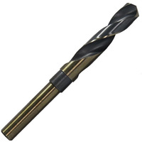 49/64" Reduced Shank HSS Black & Gold KFD Drill Bit, 1/2" Shank, 3-Flat Shank, KFDRSD49/64