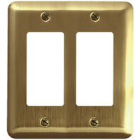 WALLPLT 2RCKR BRSH BRASS (Pack of 1)