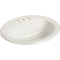 OVAL SELF RIM SINK WHT (Pack of 1)