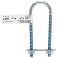 BOLT U 1/4""1-1/8""X3.5"" (Pack of 10)