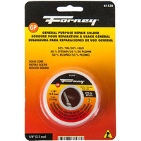 2018741 SOLID WIRE SOLDER 50/50 Forney 4 oz Solid Wire Solder 0.13 in. D Tin/Lead 50/50 1 pc (Pack of 1)