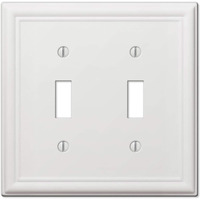 WALLPLATE CHELSEA 2T WHT (Pack of 1)