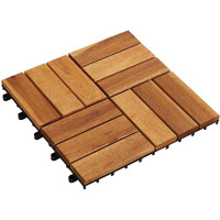 vidaXL 10 pcs Acacia Decking Tiles 11.8"x11.8"