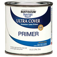 1534312 ULTRACVR FLT WHT PRM8OZ Rust-Oleum Ultra Cover Flat White Paint Exterior and Interior 250 g/L 0.5 oz (Pack of 6)