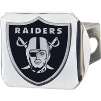 Las Vegas Raiders Hitch Cover Chrome Emblem on Chrome - Special Order
