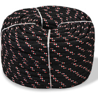 vidaXL Marine Rope Polypropylene 0.47" 1968.5" Black