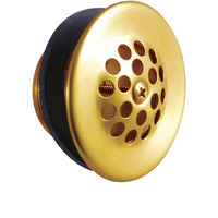 Kingston Brass DTL207 Tub Drain Strainer and Grid, Brushed Brass