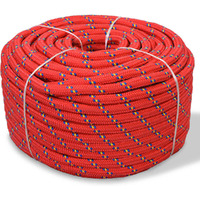 vidaXL Marine Rope Polypropylene 0.47" 1968.5" Red
