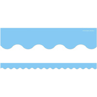 LIGHT BLUE SCALLOPED BORDER TRIM