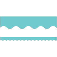 LIGHT TURQUOISE SCALLOPED BORDER