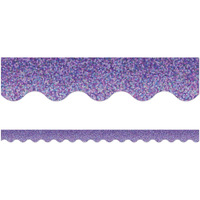 PURPLE SPARKLE SCALLOPED BORDER