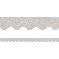 SILVER GLITZ SCALLOPED BORDER TRIM