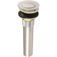 Kingston Brass KB6001 Complement Push-Up Drain with Overflow, Polished Chrome