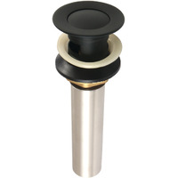 Kingston Brass KB6000 Complement Push-Up Drain with Overflow, Matte Black