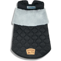 Touchdog Furrost-Bite Fur and Fleece Fashion Dog Jacket- X-Large/Black