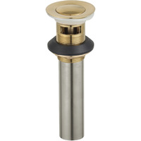 Kingston Brass KB6007 Complement Push-Up Drain with Overflow, Brushed Brass