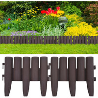 vidaXL Lawn Edgings 36 pcs Brown 393.7" PP