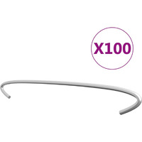 vidaXL Gabion Hooks 100 pcs Galvanized Steel 19.7"