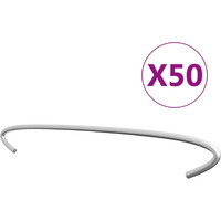 vidaXL Gabion Hooks 50 pcs Galvanized Steel 19.7"
