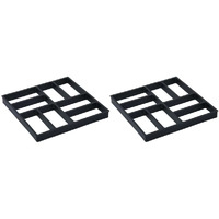 vidaXL Pavement Molds 2 pcs 15.7"x15.7"x1.6" Plastic