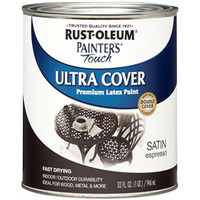 1514009 ULTRA CVR SAT ESPRESO QT Rust-Oleum Painters Touch Ultra Cover Satin Espresso Protective Enamel Exterior and Interior 250 g/L (Pack of 2)