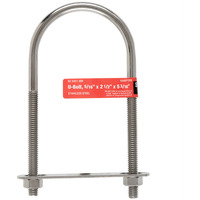BOLT U 5/16""X2.5""X5.2 SS (Pack of 5)