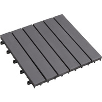 vidaXL Decking Tiles 10 pcs Gray Wash 11.8"x11.8" Solid Acacia Wood