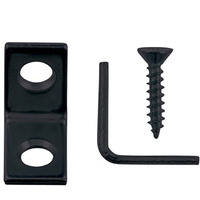 5021187 CORNER BRACE L 3/4"" BLK Hampton 3/4 in. H X 3/4 in. W X 3/4 in. D Black Steel Inside L Corner Brace (Pack of 25)