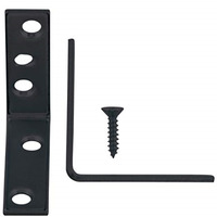 5021201 CORNER BRACE L 2"" BLK Hampton 2 in. H X 5/8 in. W X 2 in. D Black Steel Inside L Corner Brace (Pack of 25)