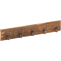 vidaXL Hall Hanger with 5 Hooks 39.4"x1"x5.9" Solid Reclaimed Wood