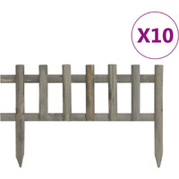 vidaXL Lawn Edgings 10 pcs Firwood 14.4'