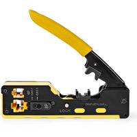 RJ45 Crimp Tool Pass-Through Crimper for Cat6a Cat6 Cat5 Cat5e 8P8C Modular Connector Ethernet All-in-one Wire Tool