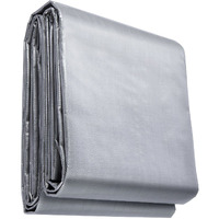 VEVOR Tarp Waterproof 16x20 ft, Plastic Poly Tarp Cover 10 Mil, Multi Purpose Tear UV and Temperature Resistant Outdoor Tarpaulin with High Durability Reinforced Grommets (Silver/Brown)