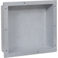 vidaXL Shower Niche Matt Gray 16.1"x14.2"x3.9"