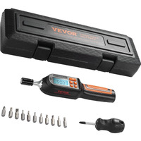 VEVOR Digital Torque Screwdriver, 1/4" Drive Screwdriver Torque Wrench, Electrician Torque Screwdriver with LCD, 2.65-70.67 in-lbs Torque Range, 0.01 N.m Increment Torque Screwdriver with Bits & Case