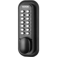 VEVOR Mechanical Keyless Entry Door Lock, 14 Digit Keypad, Outdoor Gate Door Locks Set with Surface-mounted Latch, Water-proof Zinc Alloy, Keypad and Knob, Easy to Install, for Garden, Garage, Yard