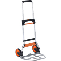 VEVOR Folding Hand Truck, 275 lbs Load Capacity, Aluminum Portable Cart, Convertible Hand Truck and Dolly with Telescoping Handle and PP+TPR Wheels, Ultra Lightweight Super Strong for Moving Warehouse