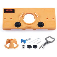 VEVOR Concealed Hinge Jig, Cabinet Hinge Jig with C-Type Clamp and Accessories, PA66 Nylon and Steel Material, Accurate Hinge Drill Jig Woodworking Tool for Doors Cabinets Hinges Mounting
