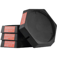 VEVOR RV Leveling Pads, 9 Inch Round Landing Feet, Permanent Attached Jack Stabilizers, Rubber Jack Pads, 5000 lbs Capacity per RV Jack Pad, 5th Wheels, Travel Trailers, Class A/C Motorhomes (4-Pack)