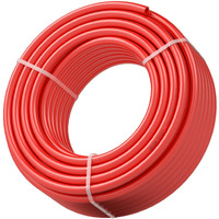 VEVOR PEX Pipe 3/4 Inch, 100 Feet Length PEX-B Flexible Pipe Tubing for Potable Water, Pex Water Lines for Hot/Cold Water & Easily Restore, Plumbing Applications with Free Cutter & Clamps ,Red