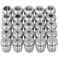 VEVOR 25 pcs ER32 Collet Set, 1/16''-13/16'', ER32 Spring Collet Chuck Set, 0.0006"/15 m TIR Lathe Chuck Tool with 25 Labeled Storage Boxes, for CNC Engraving Machine Milling Lathe Tool Drill Press