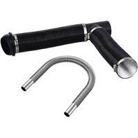 VEVOR Diesel Heater Pipe Ducting Set, 3" Extendable Air Duct Hose, 1" Stainless Steel Exhaust Pipe, 2 Air Vents, Tee Air Outlet Connector and Hose Clamps, for 2KW/5KW/8KW Diesel Parking Heaters