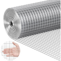 VEVOR Hardware Cloth, 1/2 inch 24in x 25 ft 19 Gauge, Hot Dipped Galvanized Wire Mesh Roll, Chicken Wire Fencing, Wire Mesh for Rabbit Cages, Garden, Small Rodents