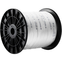 VEVOR Polyester Pull Tape, 1/2" x 528' Mule Tape Flat Rope, 1250 lbf Tensile Capacity, Printed Webbing Cable Pulling Tape for Packaging, Gardening, Commercial Electrical, Conduit Work, White