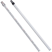 VEVOR Aluminum Grade Rod, 16-Feet/10ths 4 Sections Telescopic Measuring Rod,Double-Sided Scale 1/10ft Leveling Rod Stick,Aluminum Alloy Survey Rod w/ Bubble Level &Carrying Bag for Houses,Walls,Floors
