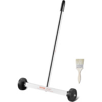 VEVOR Magnetic Sweeper with Wheels 15inch Mini 8 lbs Capacity Adjustable Handle