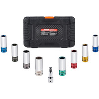 VEVOR Lug Nut Impact Socket Set 1/2 in Drive Metric and SAE 6-Point Deep Socket
