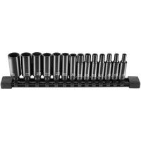 VEVOR Impact Sockets Set 14pcs 6-Point 1/4" Drive Bit Ratchet Tool Kit Case